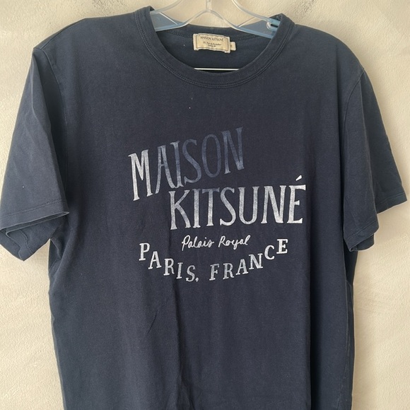 Maison Kitsuné Graphic Print Crew Neck T-Shirt Size: M - Picture 2 of 5
